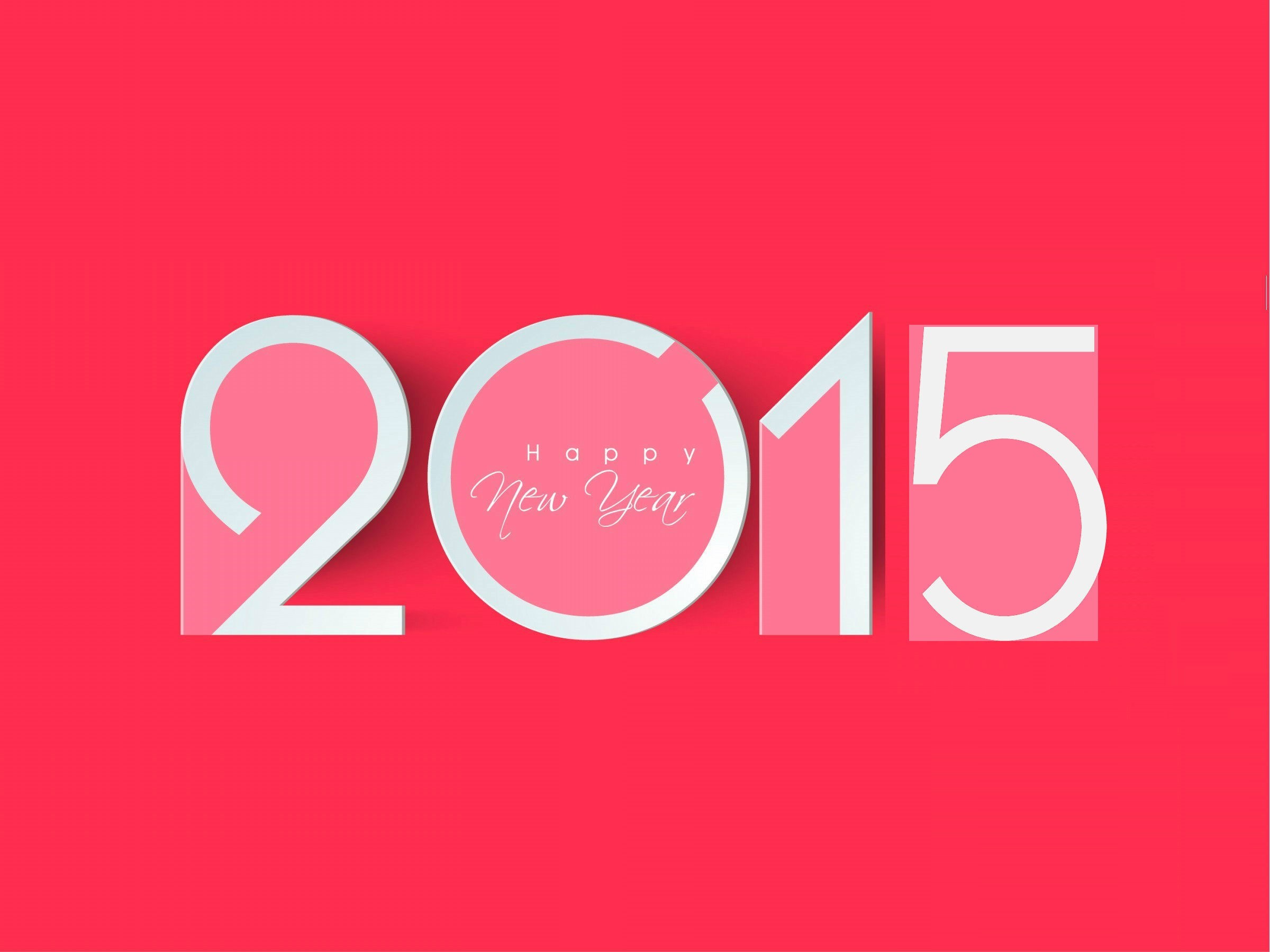 Popular Happy New Year In Pink Color Background HD Wallpaper