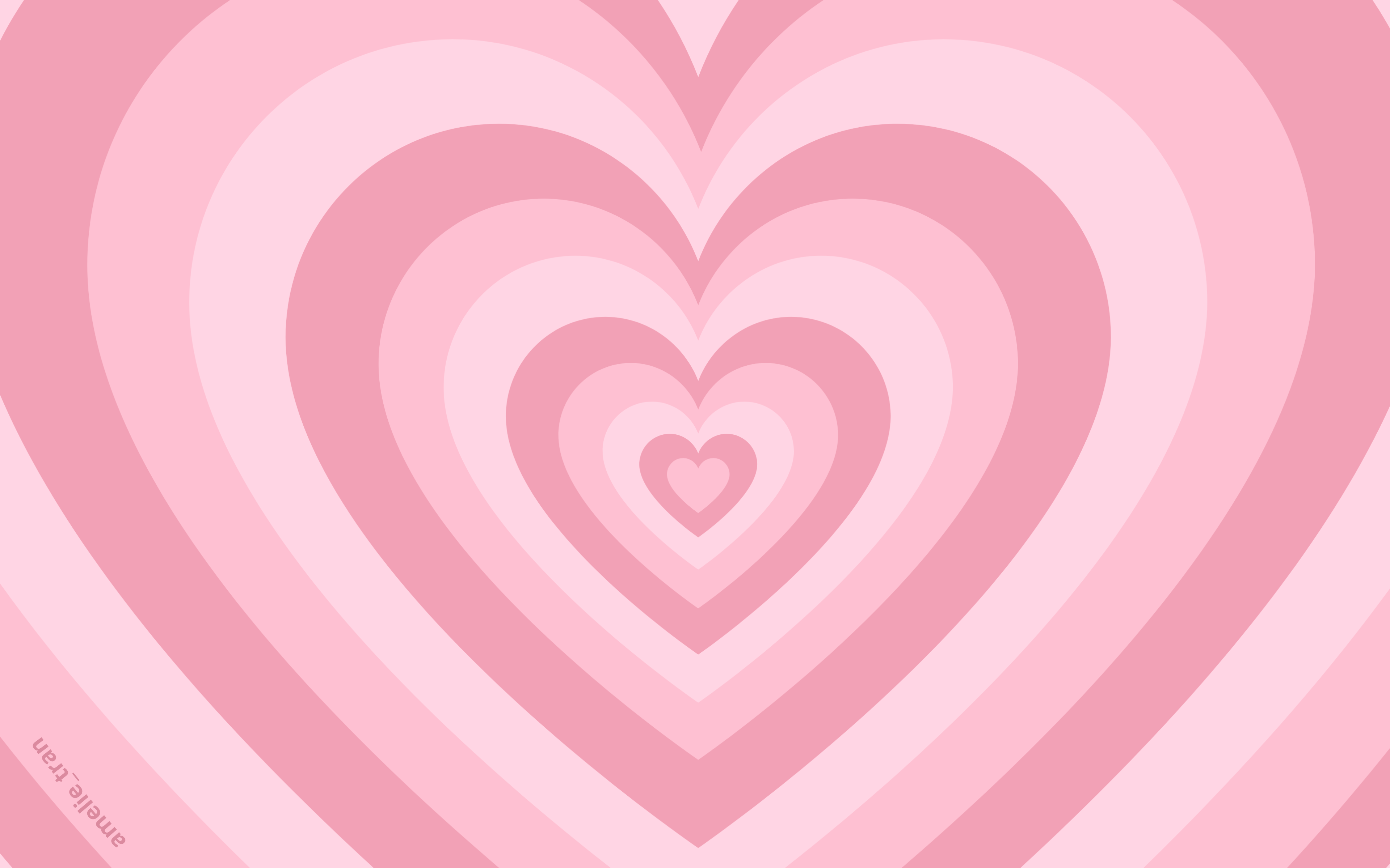 High Quality Pink Heart Laptop Background Wallpaper