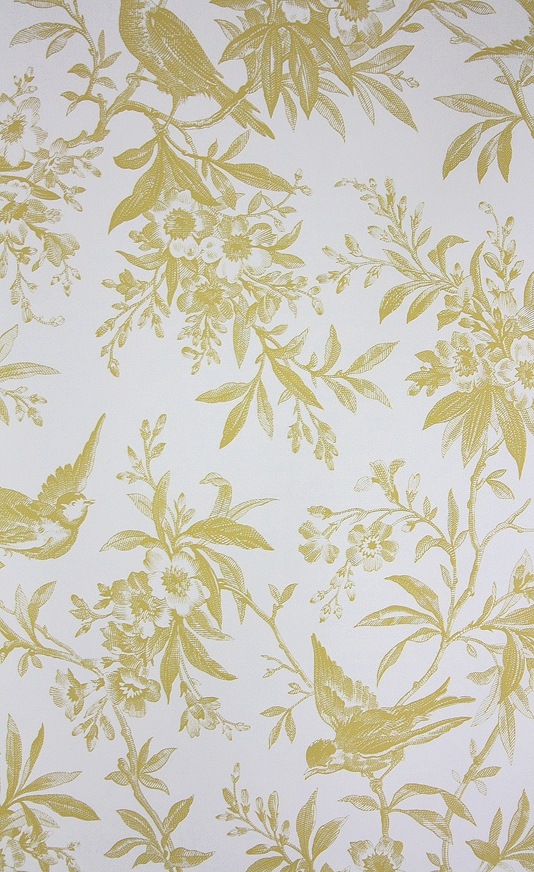 Chelsea Morning Yellow And White Toile Wallpaper Thibaut