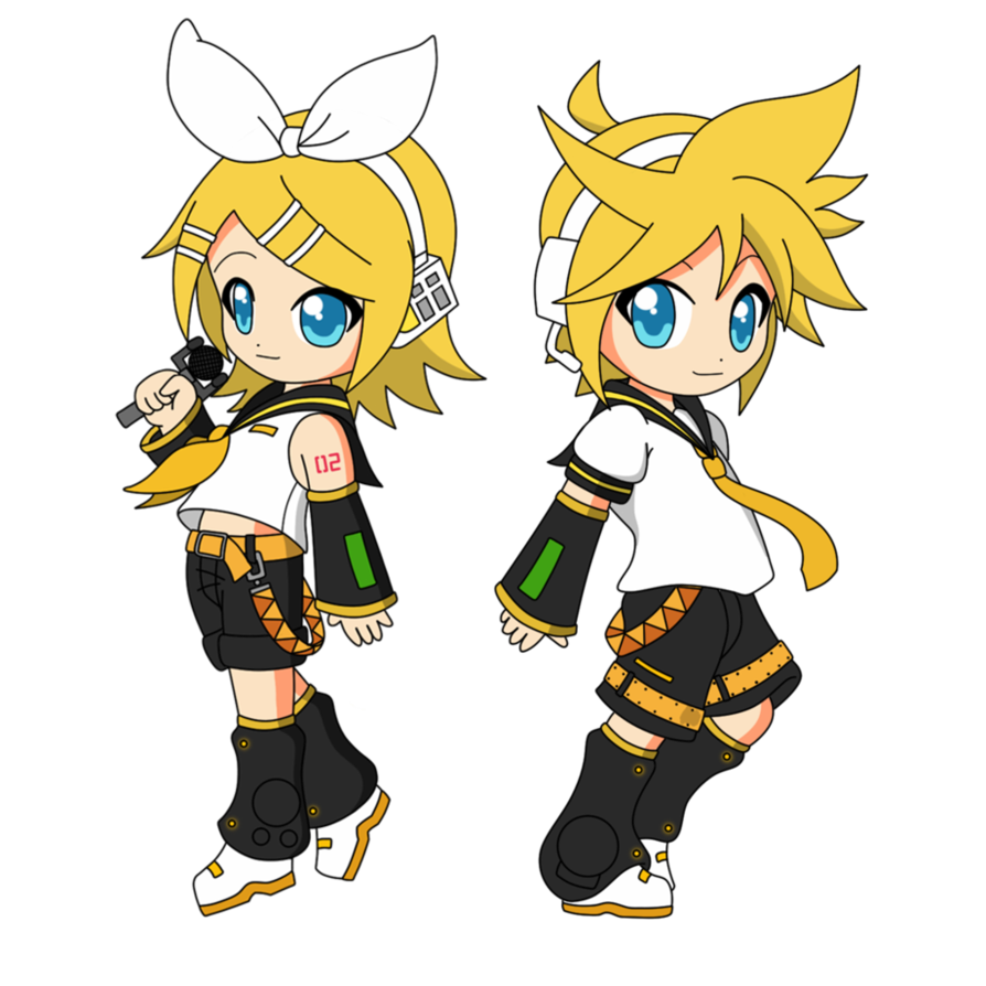 Chibi Rin and Len by JackDcember