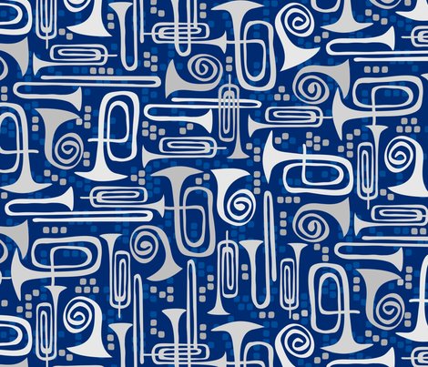 Marching Band Instruments Fabric Jill Spoonflower