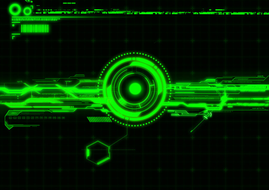 Cool Green Techno Background Deviantart More Like