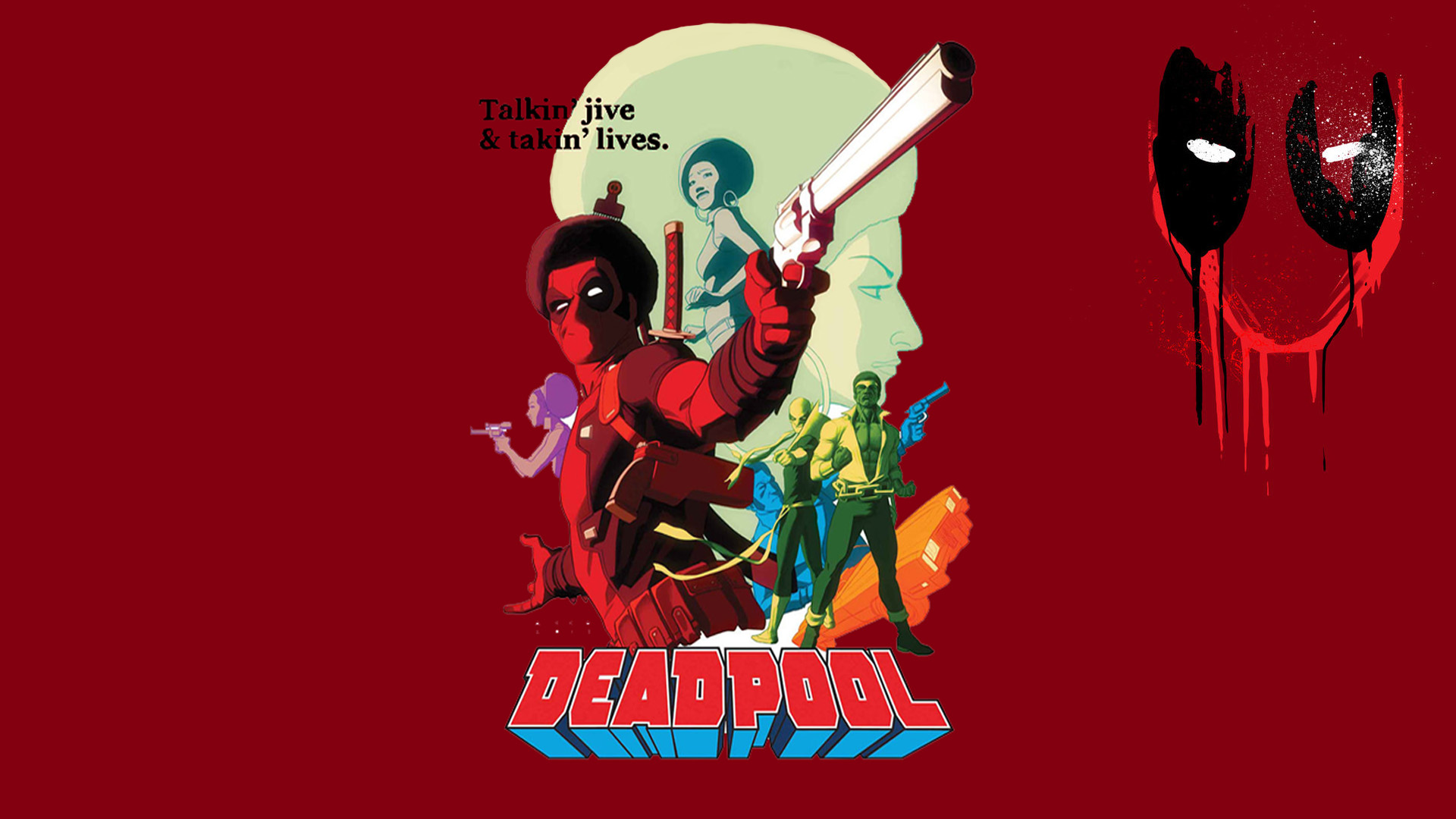made that awesome Deadpool cover into a wallpaper iimgurcom