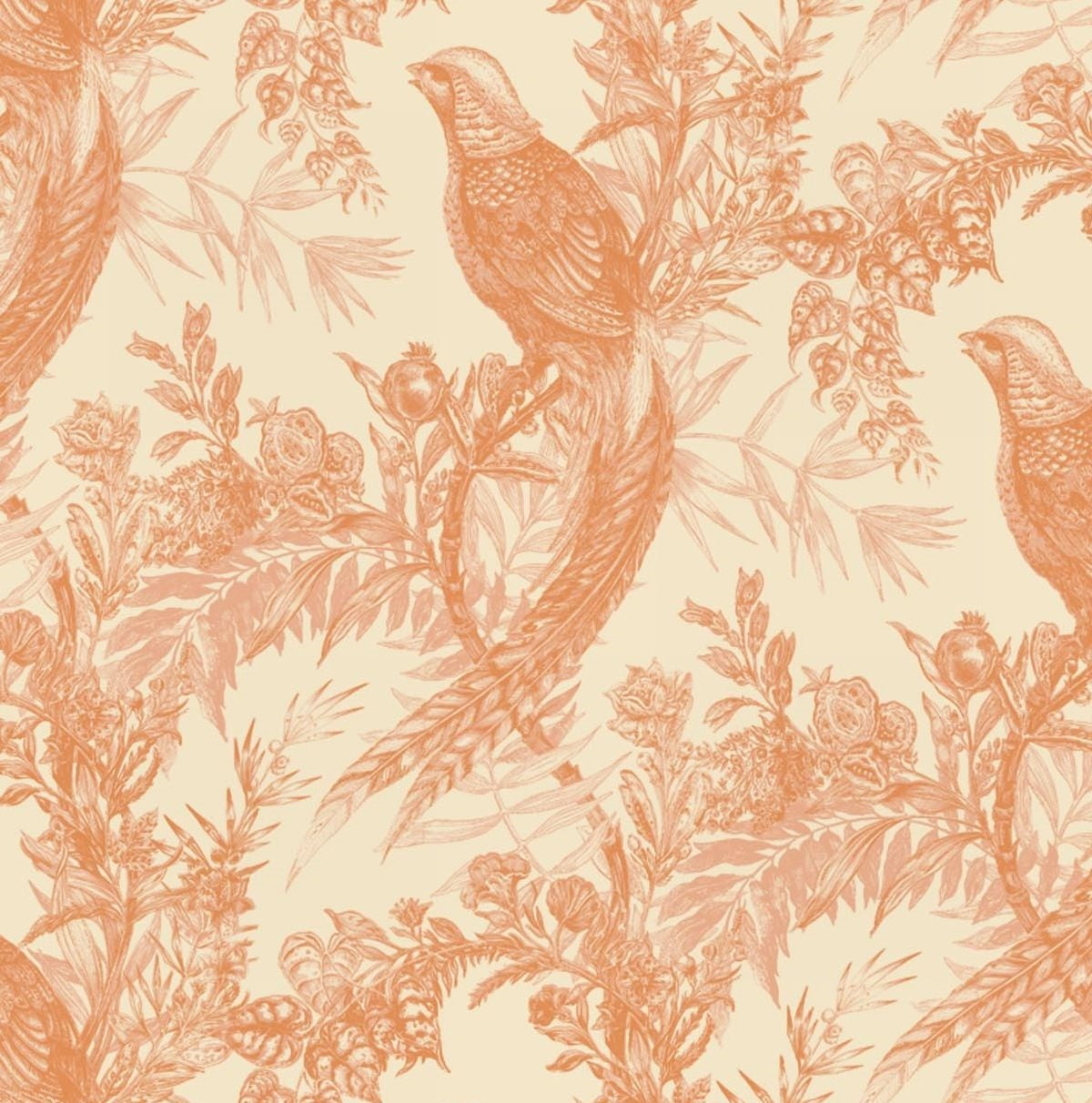 Pheasant Walnut Wallpaper