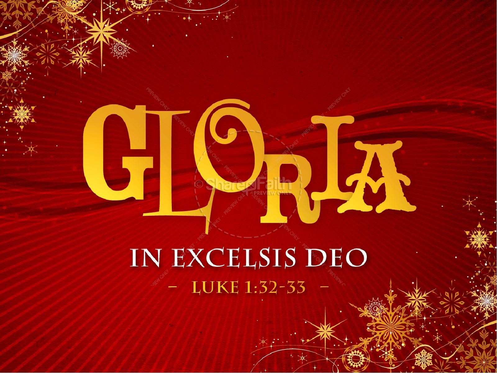 Gloria In Excelsis Deo Powerpoint Christmas Powerpoints