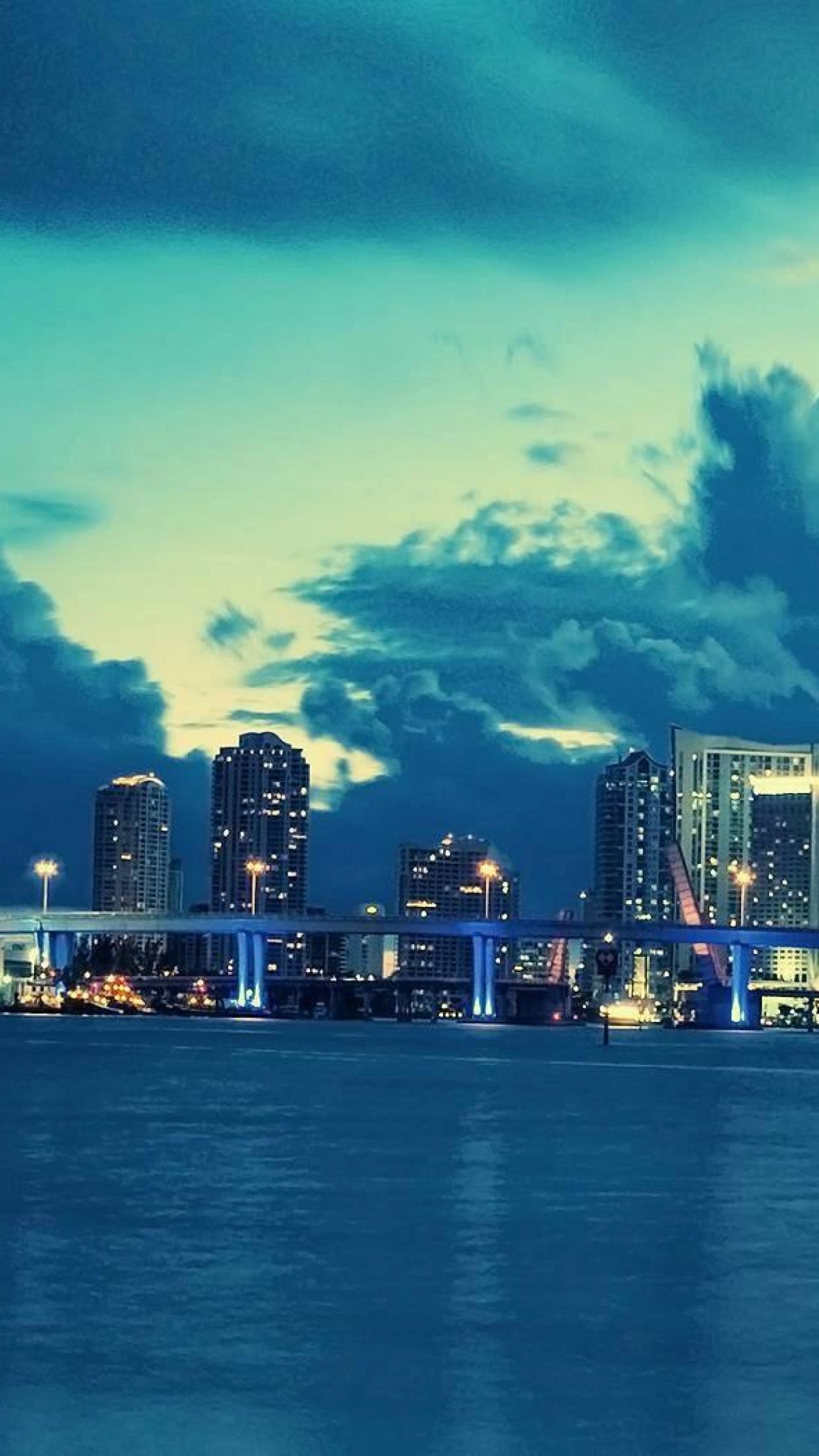 Miami Skyline HD Wallpaper Desktop Background Mobile