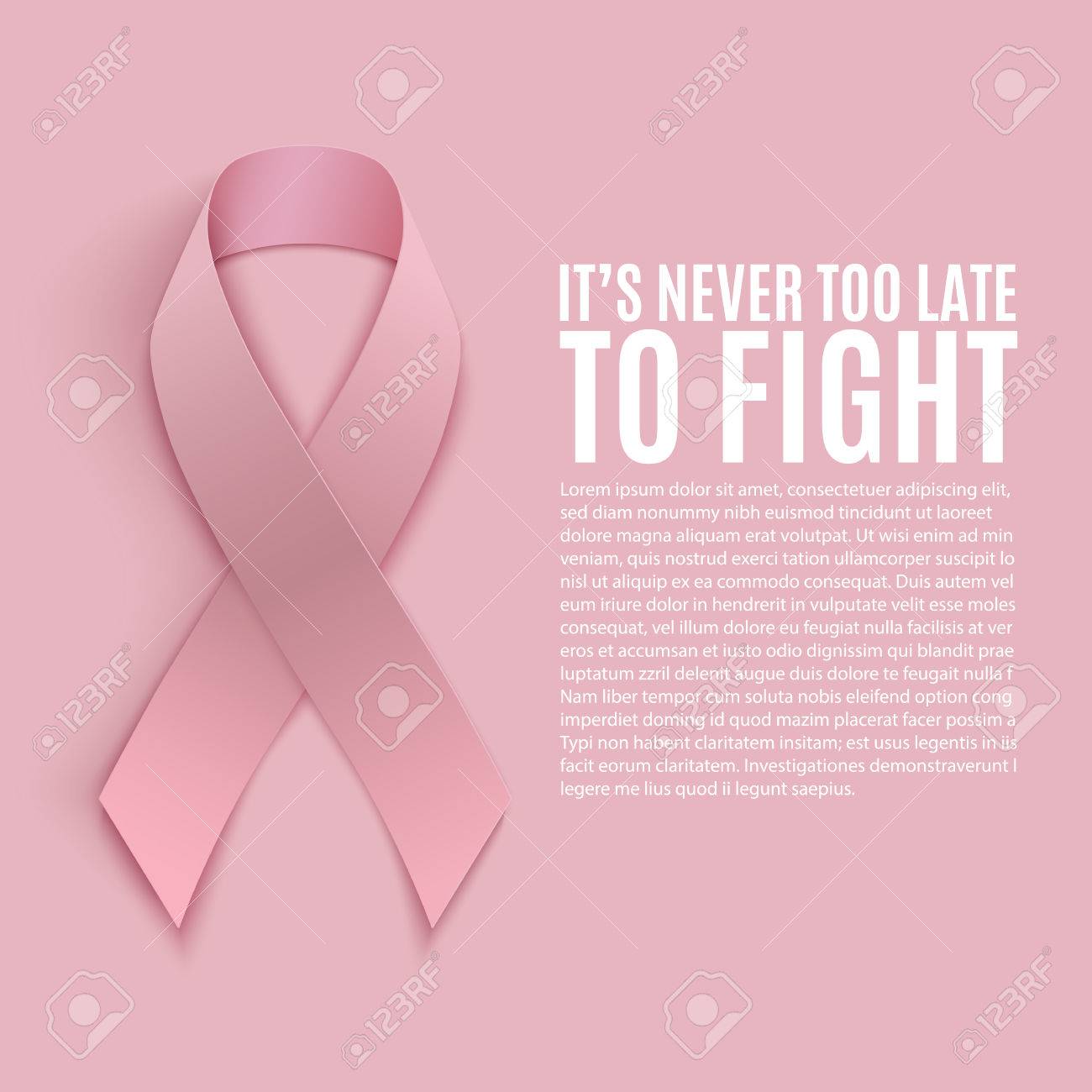 Breast Cancer Awareness Month Background With Pink Ribbon Vector