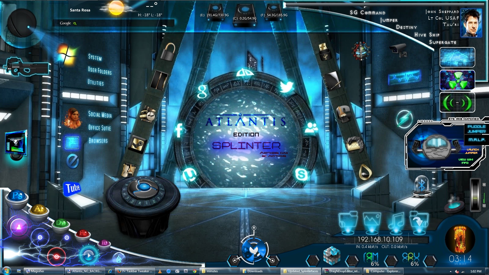 Atlantis Edition Splinter Stargate Screensaver Windows