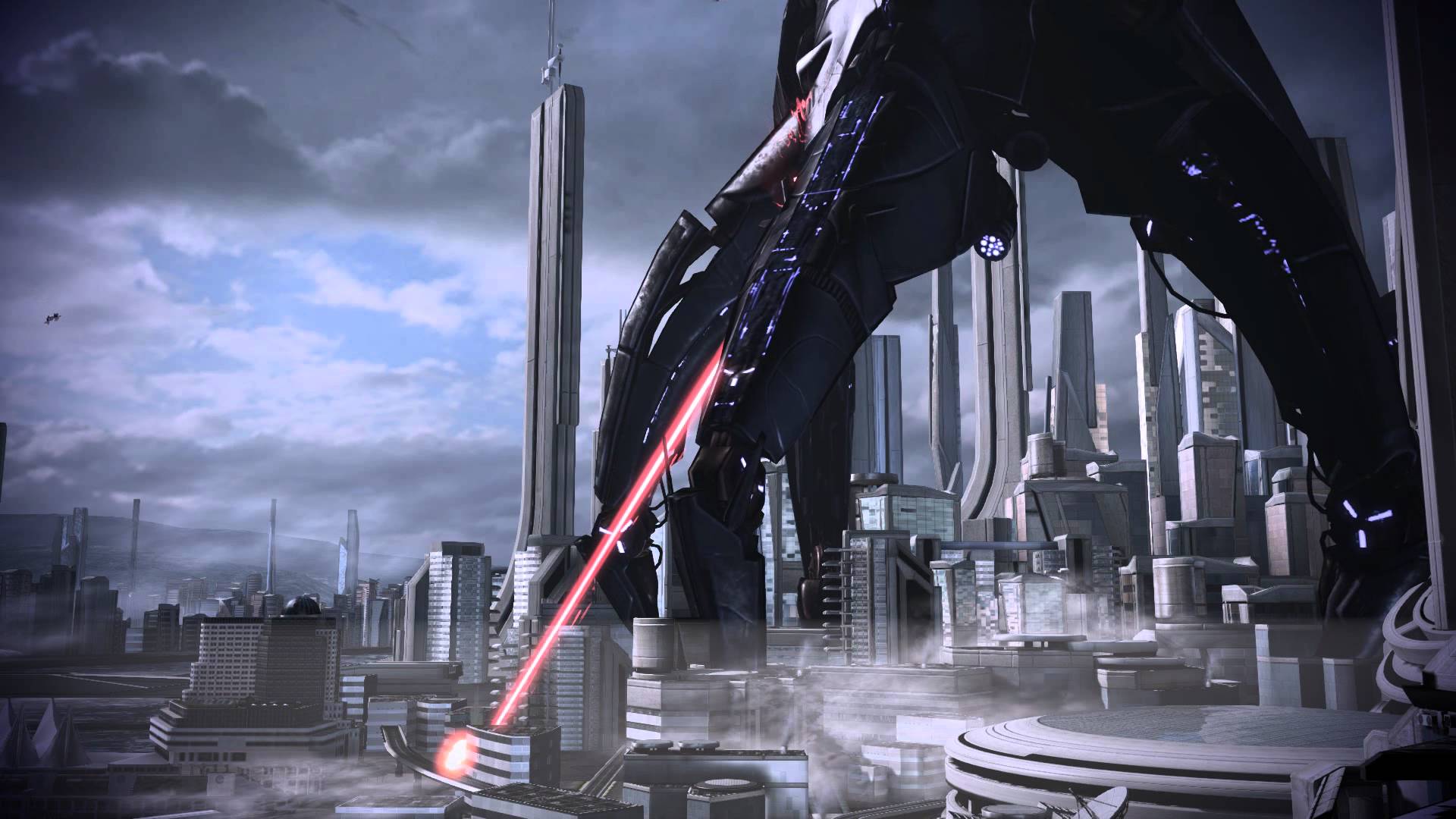Mass Effect Earth Vancouver Reaper Dreamscene Video Wallpaper