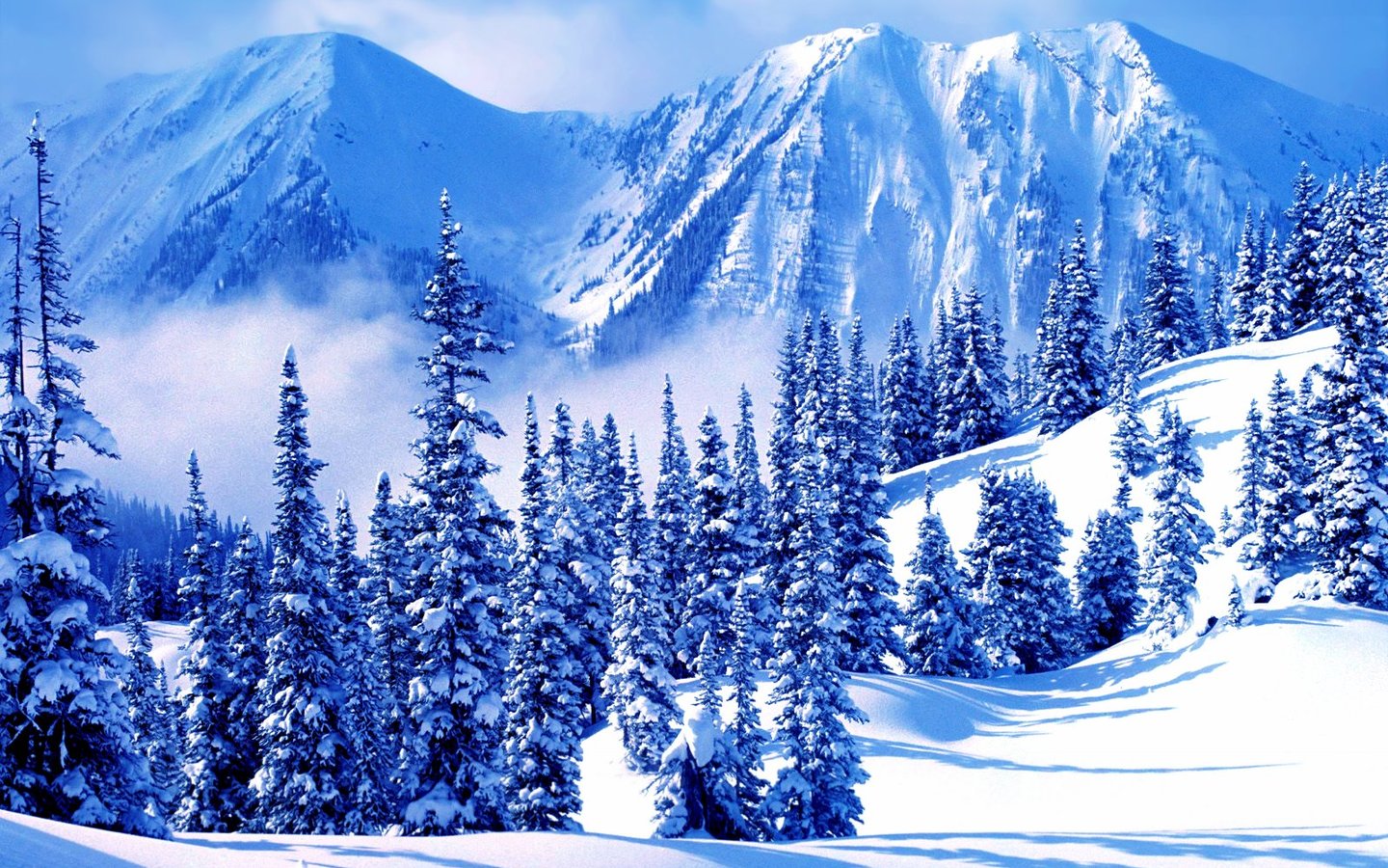  HQ Winter Mountains Wallpaper   HQ Wallpapers 1440x900