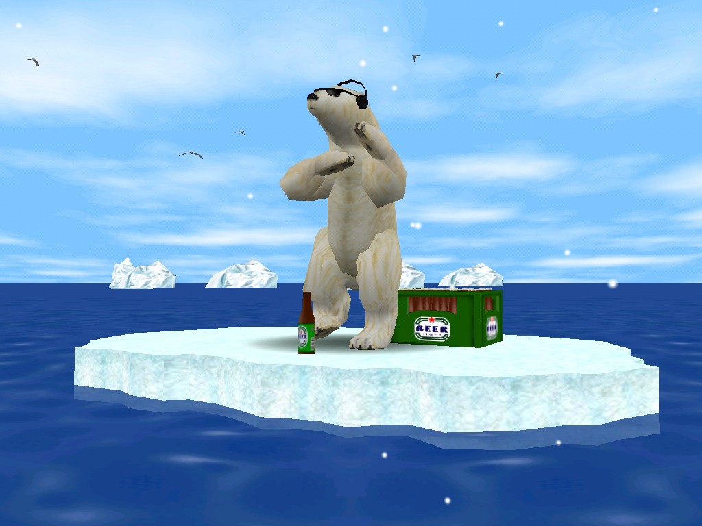 Great 3d Picturesque Screen Saver Arctic Bear The Polar