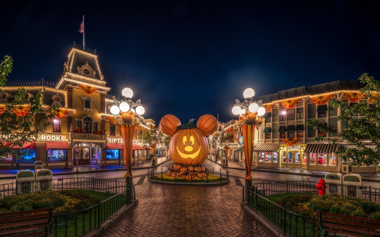 Image Anaheim California Disneyland Usa HDr Pumpkin Halloween Parks