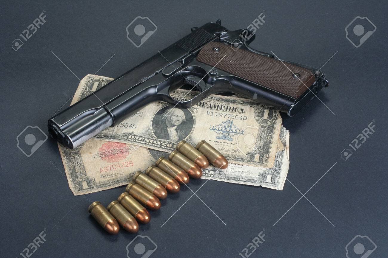 M1911 On Black Background Stock Photo Picture And Royalty