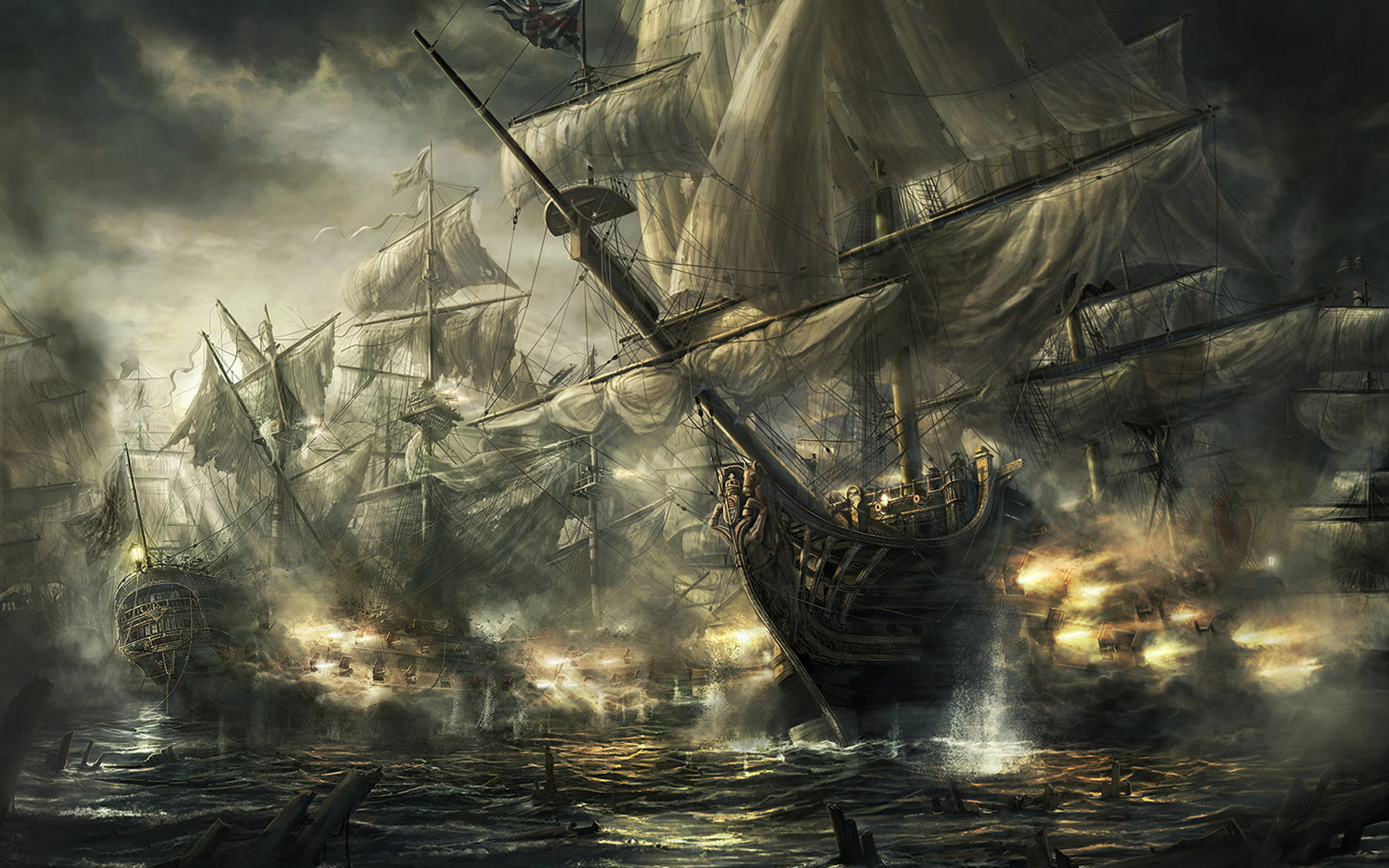 Wallpaper Pirate Battle Desktop