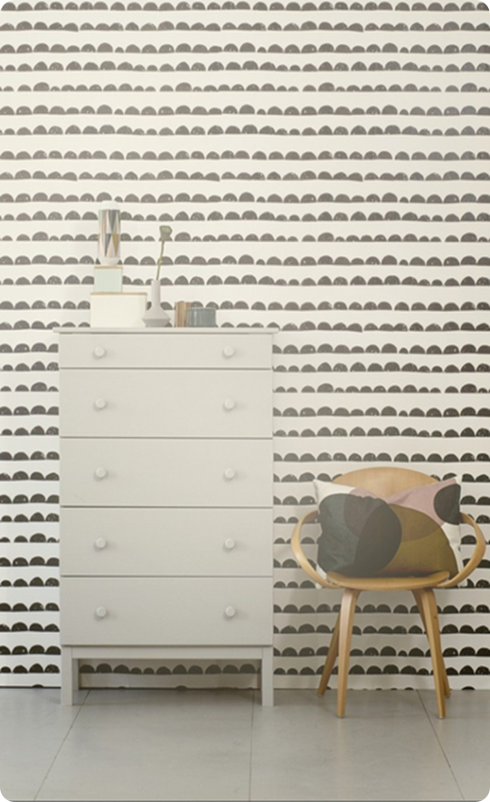 Monica Was Inspired By Ferm Living S Half Moon Wallpaper