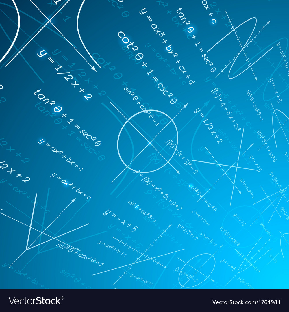 Mathematics Perspective Background Royalty Vector Image