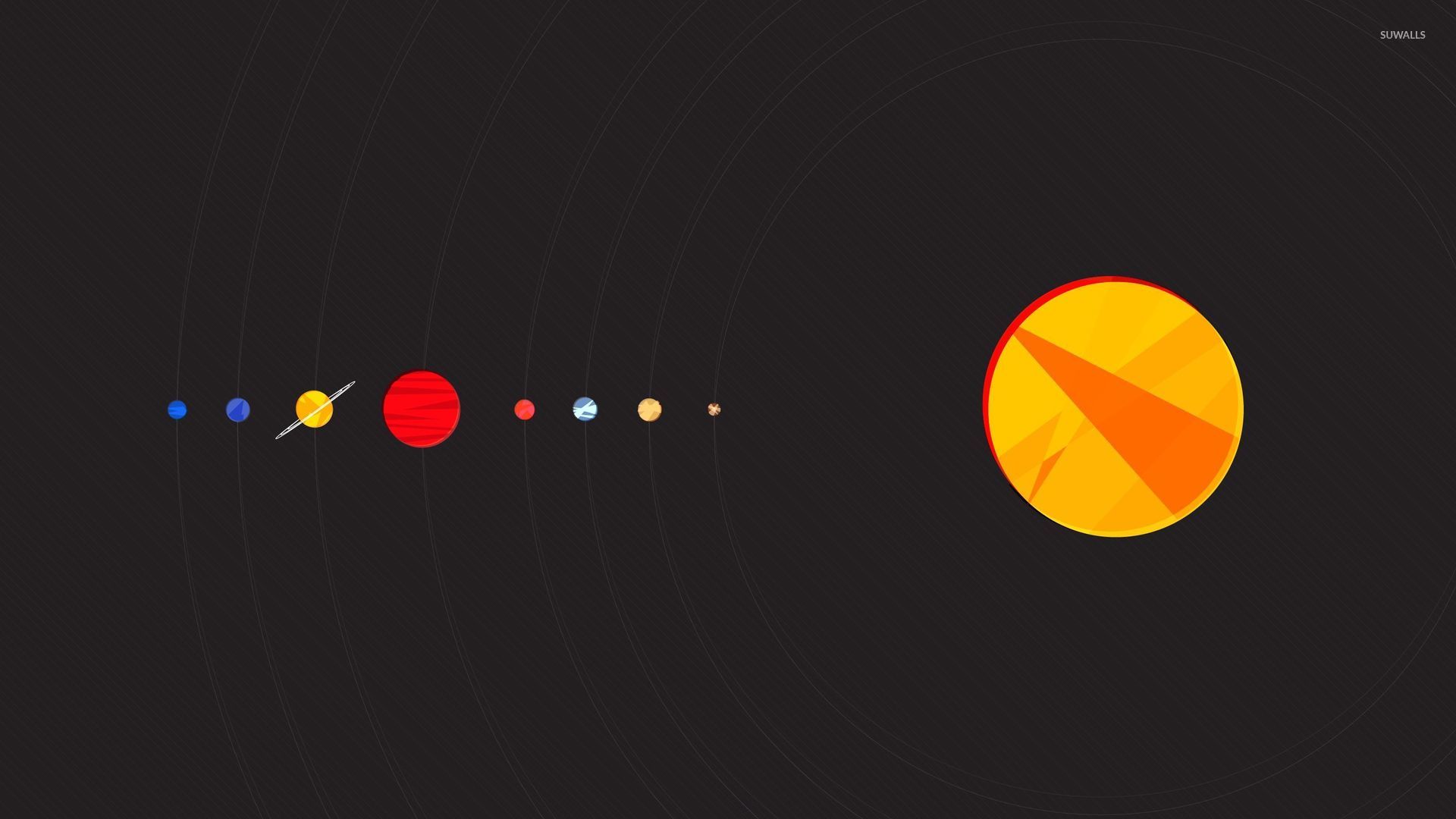 Solar System Wallpaper Minimalistic