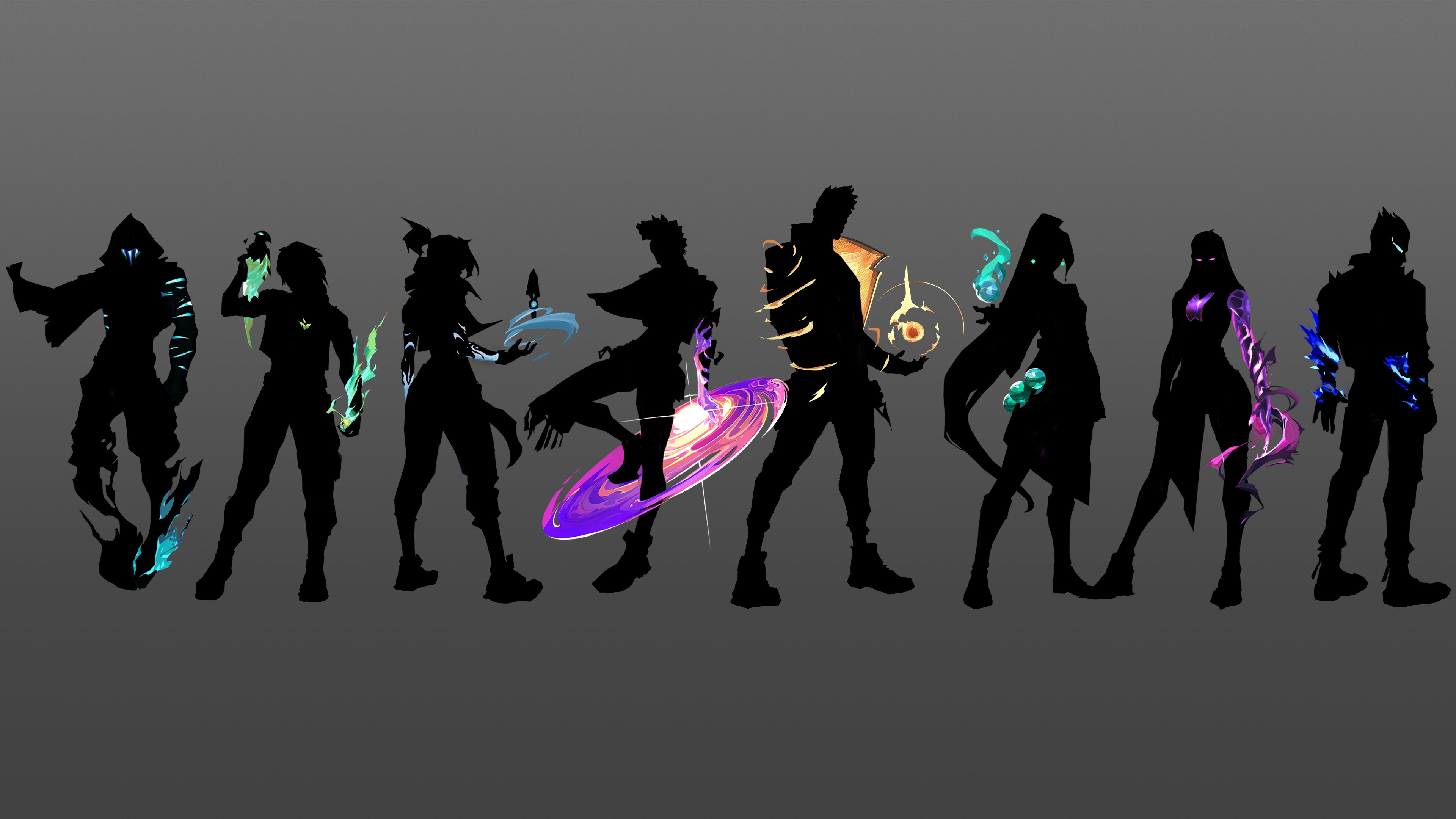 Valorant Agents Silhouette 4K Wallpapers rVALORANT