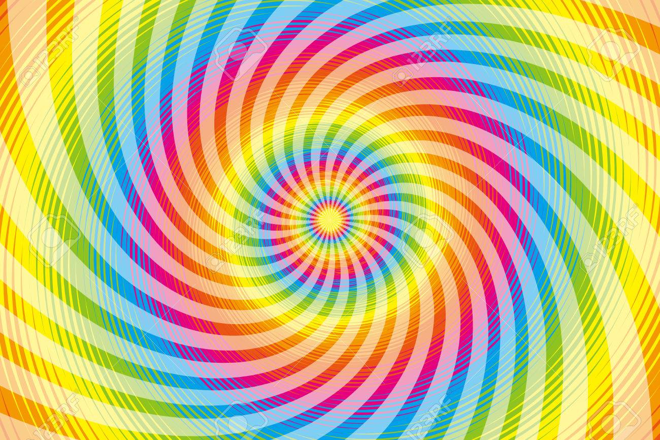 Wallpaper Materials Latin Psychedelic Rainbow Colored