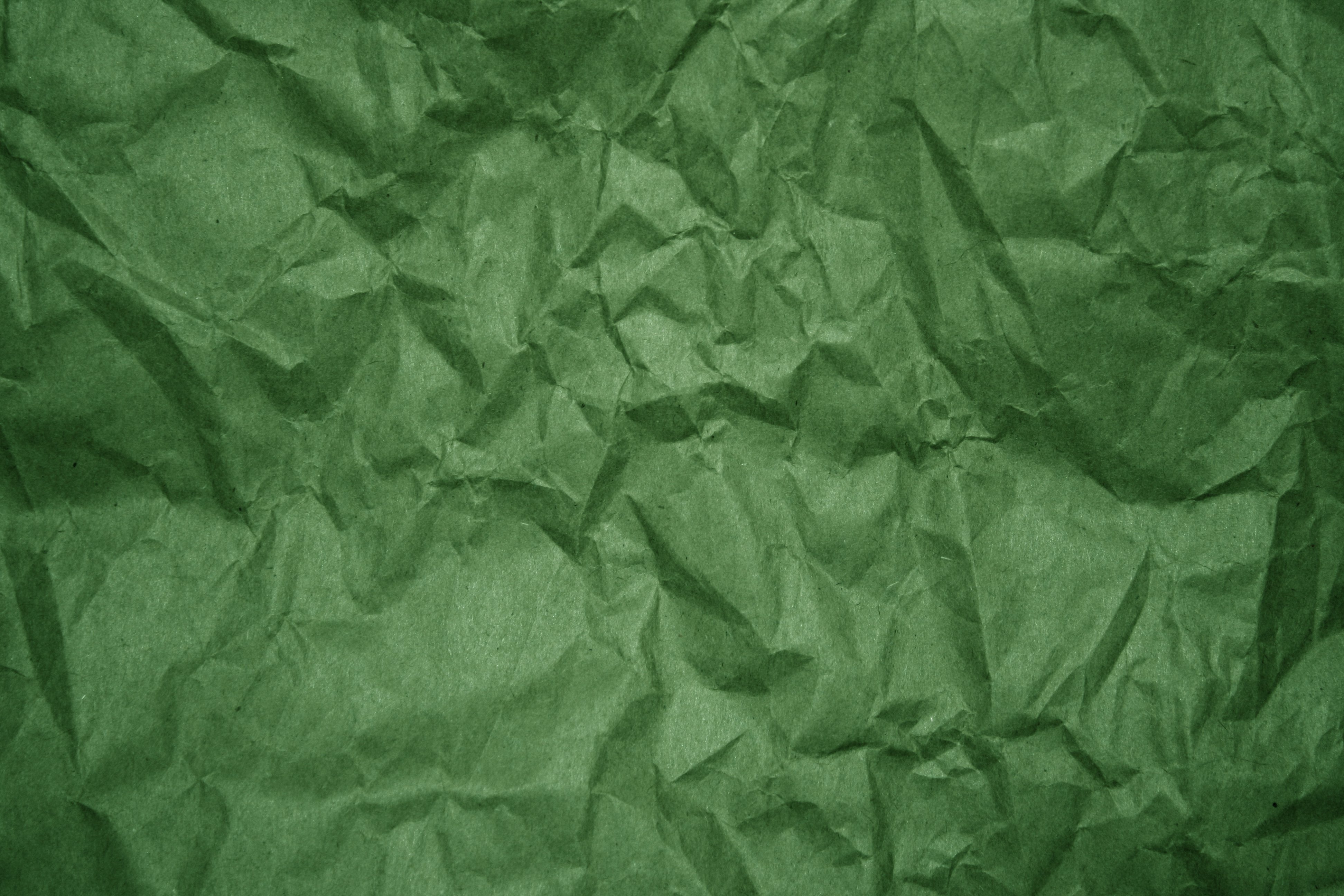 Crumpled Green Paper Texture Wallpaper