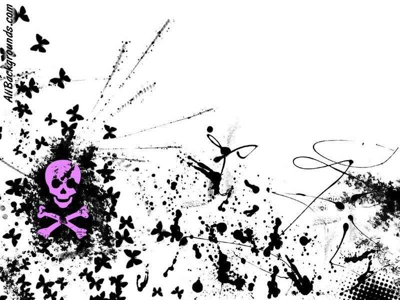 Skull Dressed Punk Background Myspace