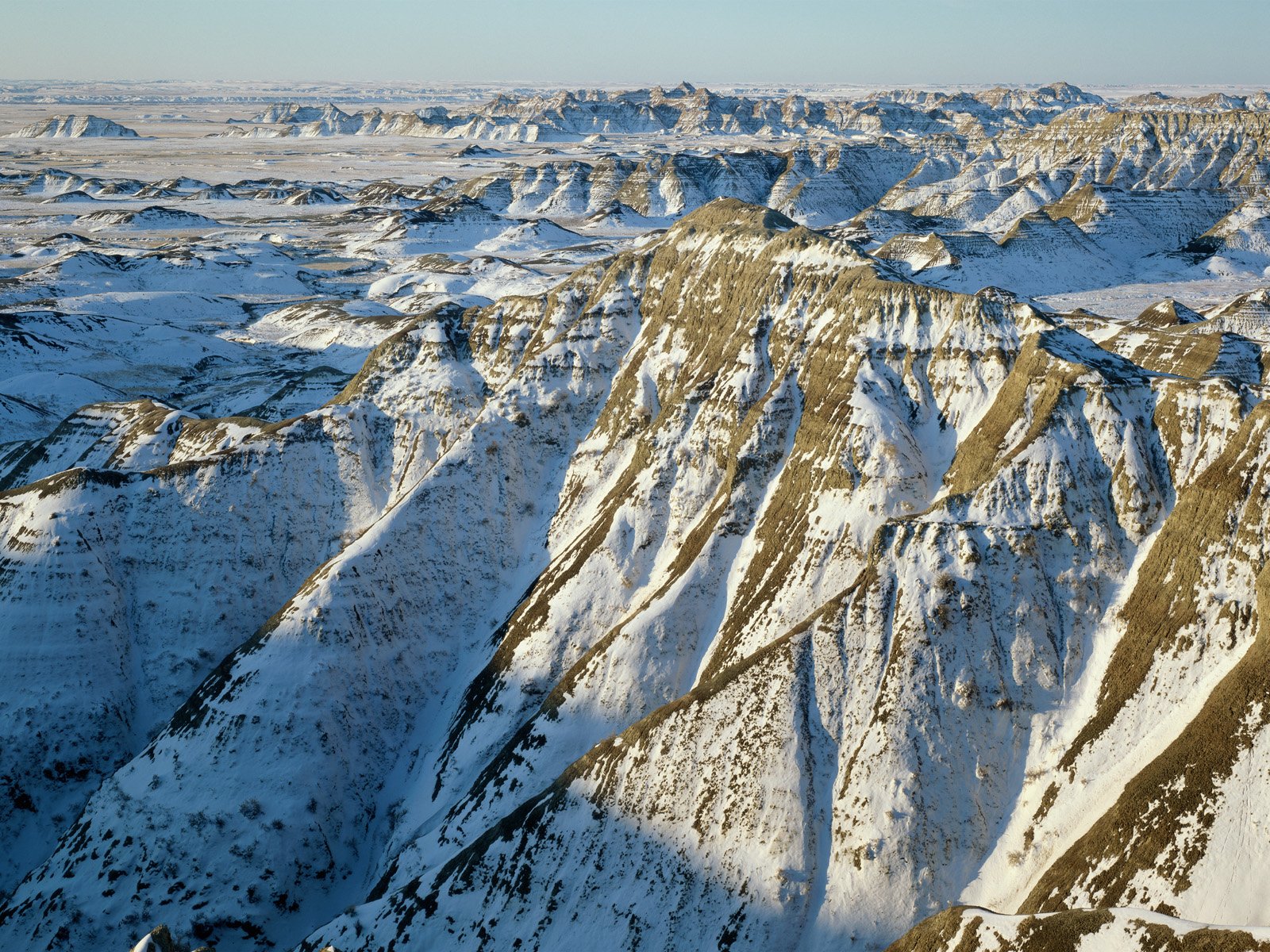 Badlands National Park in Winter South Dakota Nature Desktop
