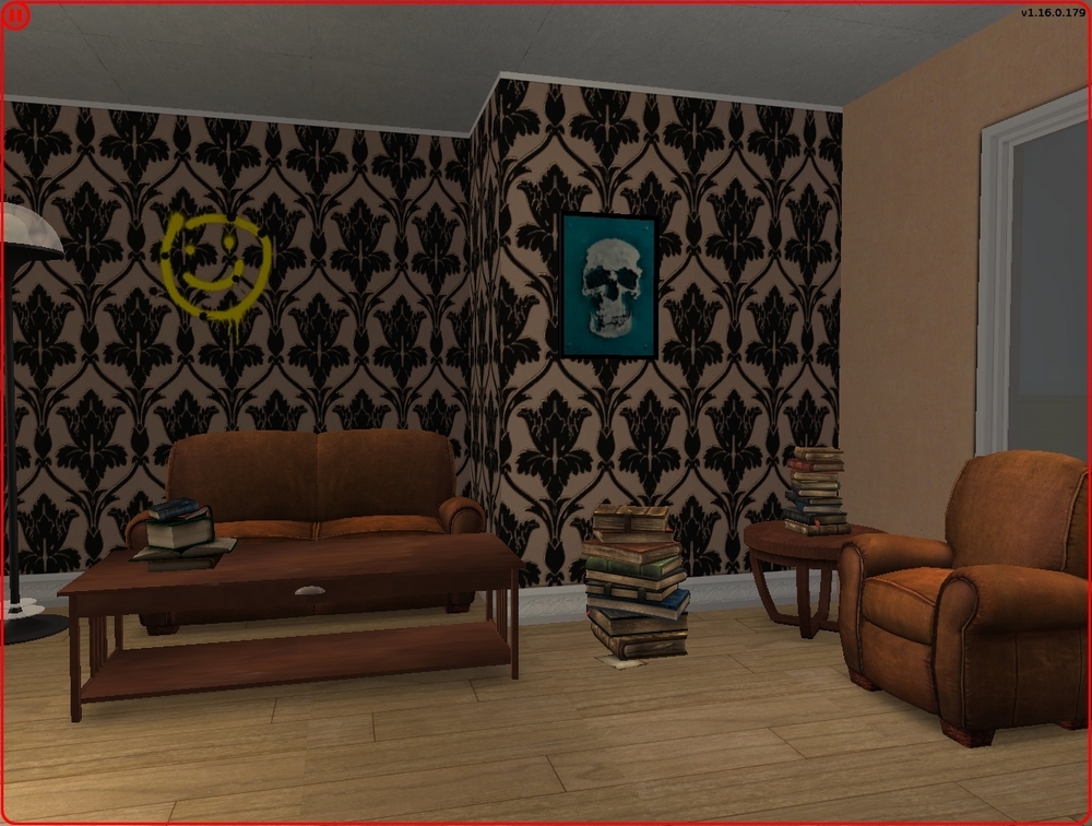 Mod The Sims Bbc Sherlock Living Room Wallpaper