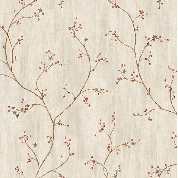 Grey Star Berry Vine Felicia Pure Country Wallpaper By Chesapeake