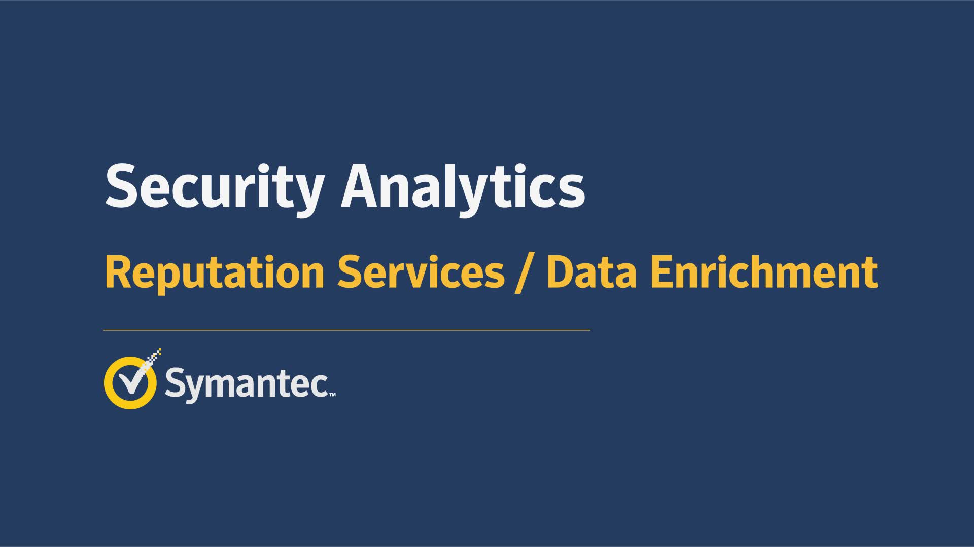 Security Analytics Key Features Symantec
