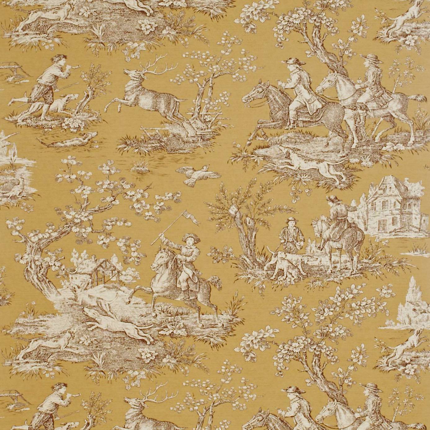 Home Wallpapers Sanderson Toile Wallpapers Stag Hunting Wallpaper