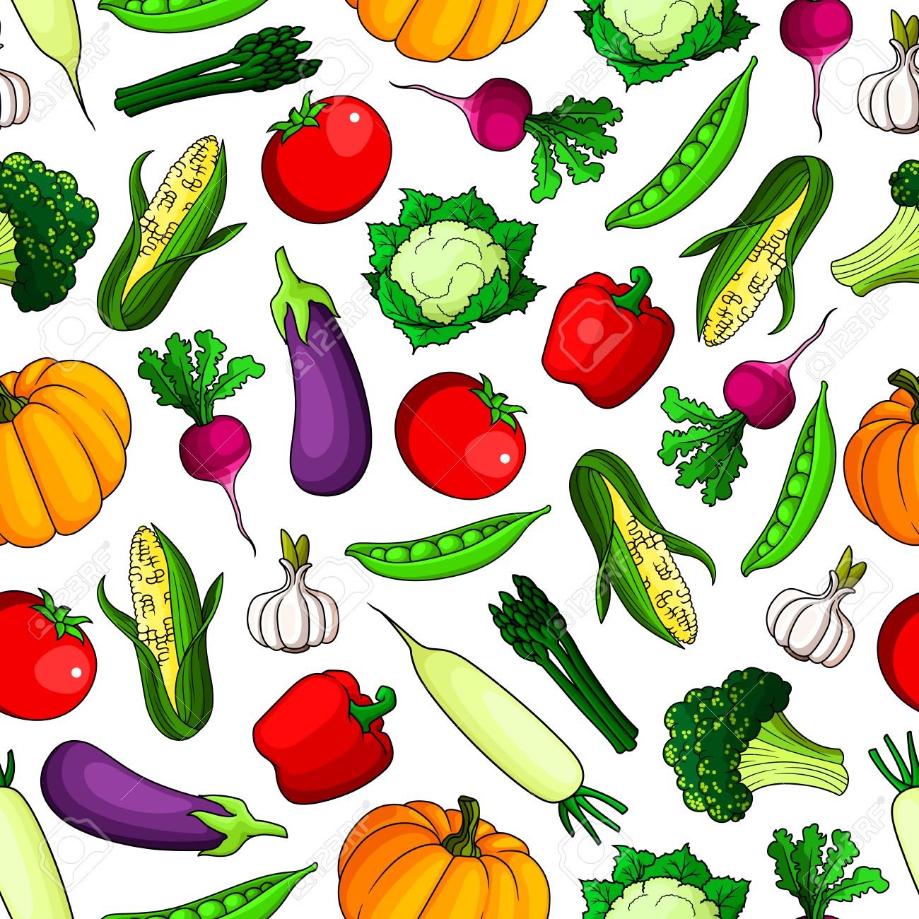 Free download Fresh Farm Vegetables Seamless Background Wallpaper With ...