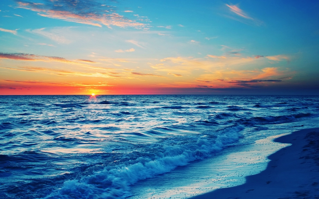 Background High Resolution Beach Wallpaper Sunset