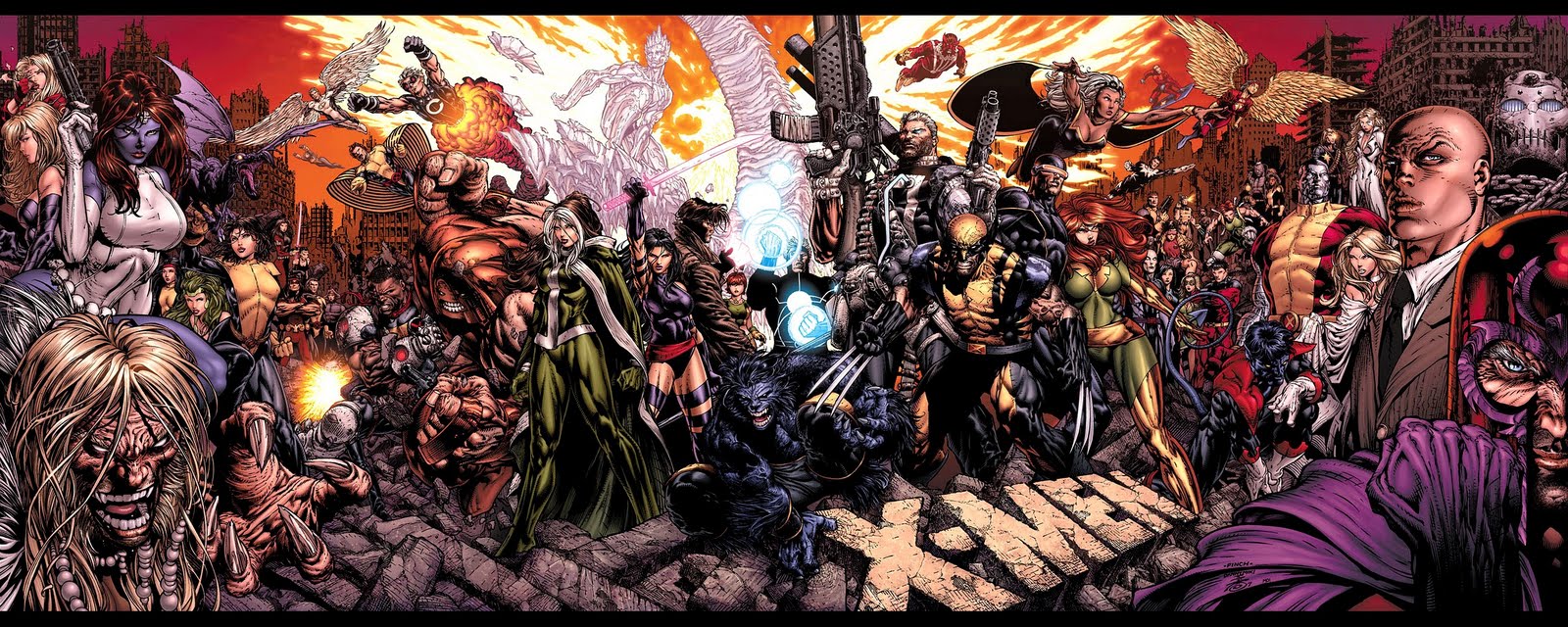All Marvel Comics Together HD Desktop Wallpaper High