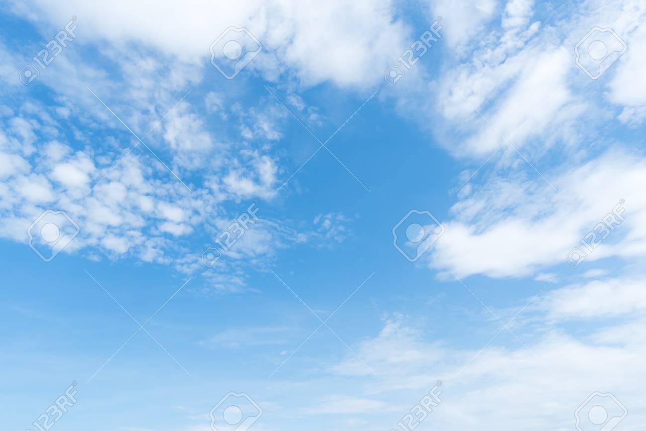 Clear Blue Sky Background Clouds With Stock Photo