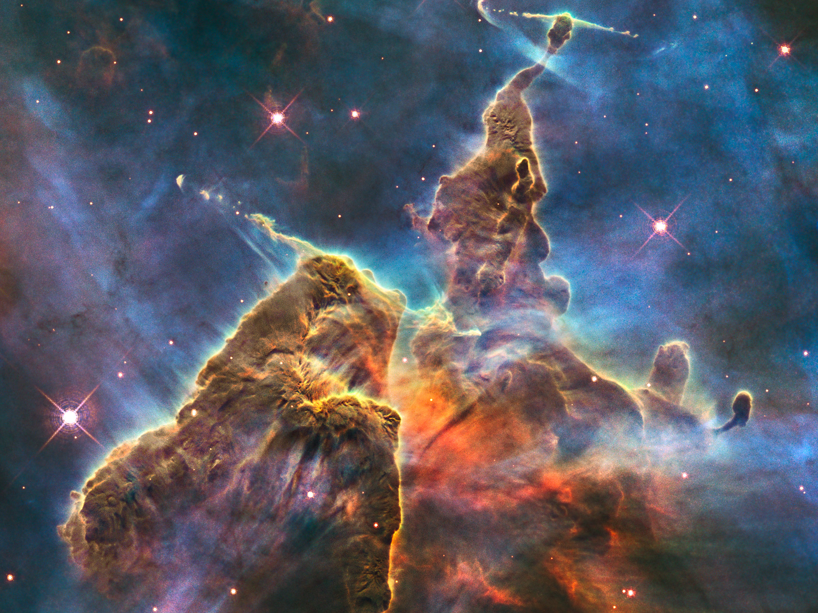 Hubble Captures Of Mystic Mountain Esa