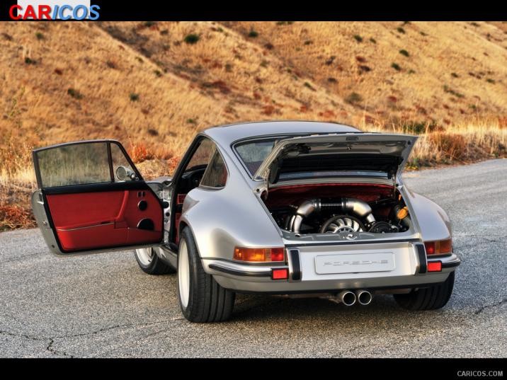Singer Porsche Silver Rear HD Wallpaper