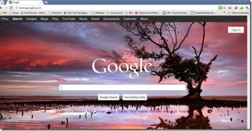 Show Bing Image As Background For Google