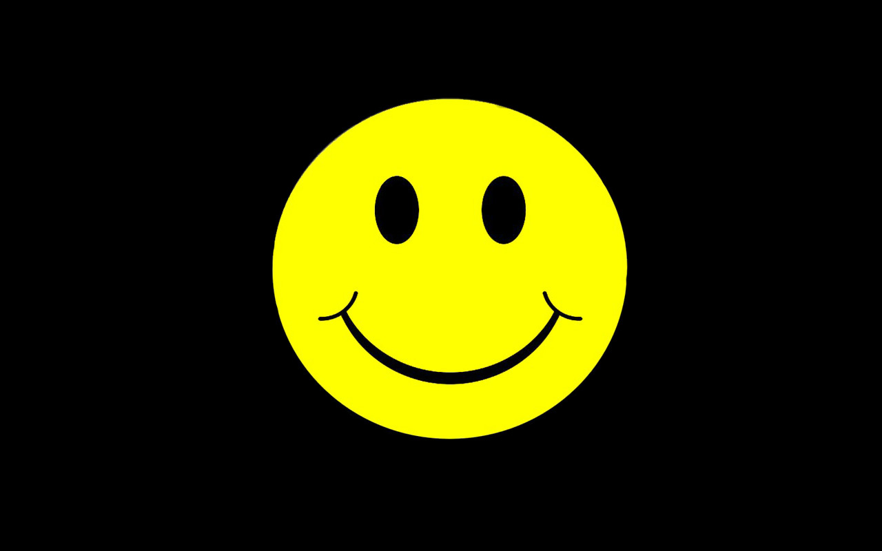 Happy Smiley Wallpaper 1280x800 Happy Smiley Face Faces Black 1280x800