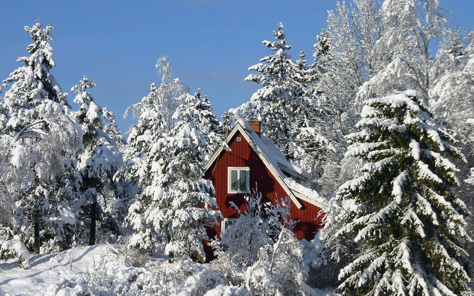 Winter Sweden Widescreen Wallpaper