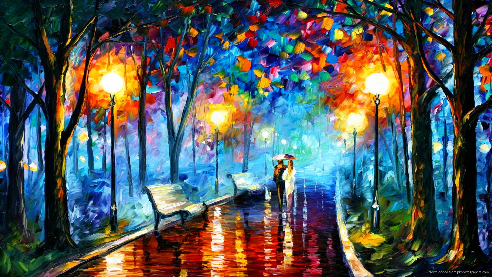 HD Alley Painting Wallpaper