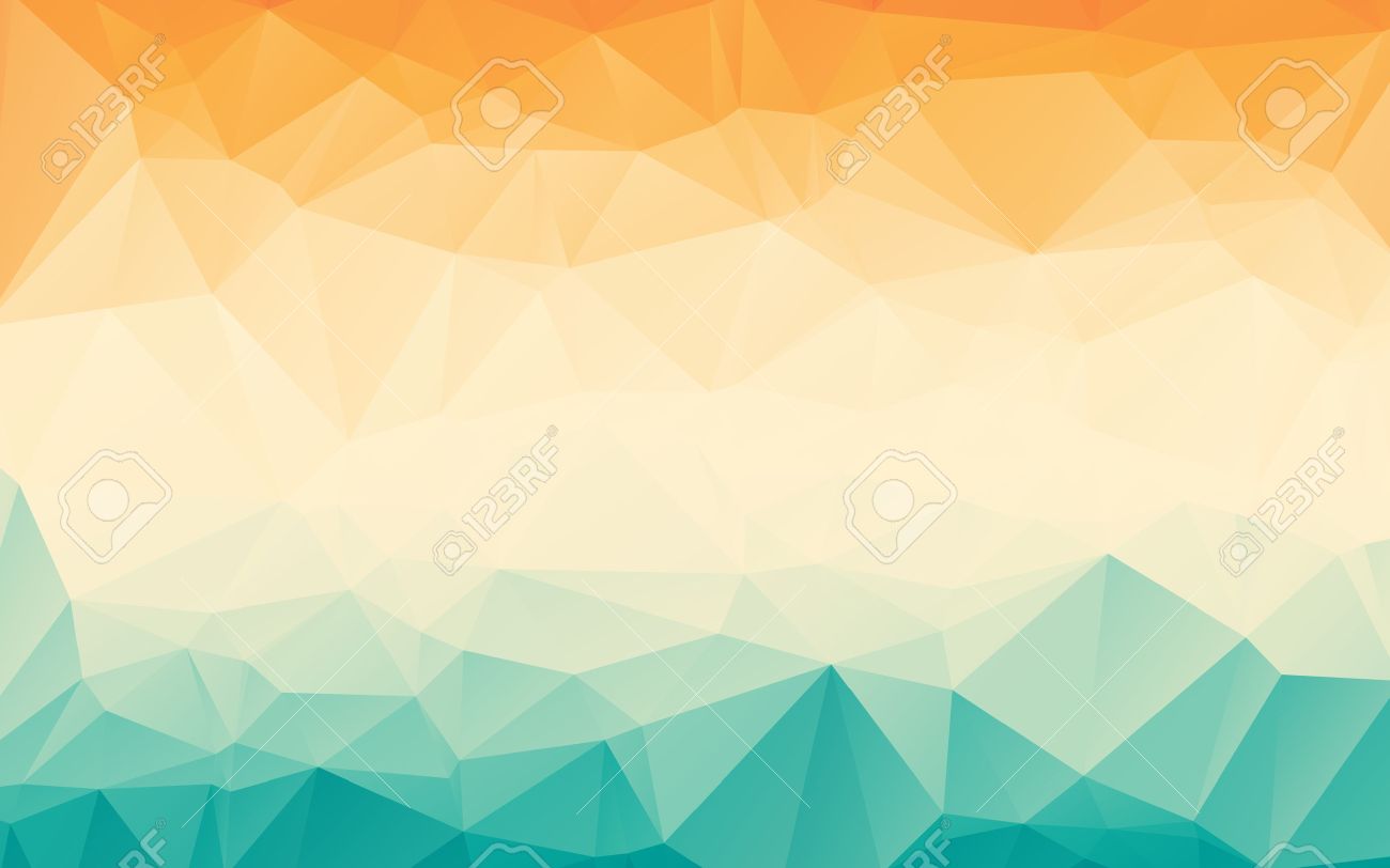 Colorful Orange Blue Gradient Polygonal Abstract Wallpaper