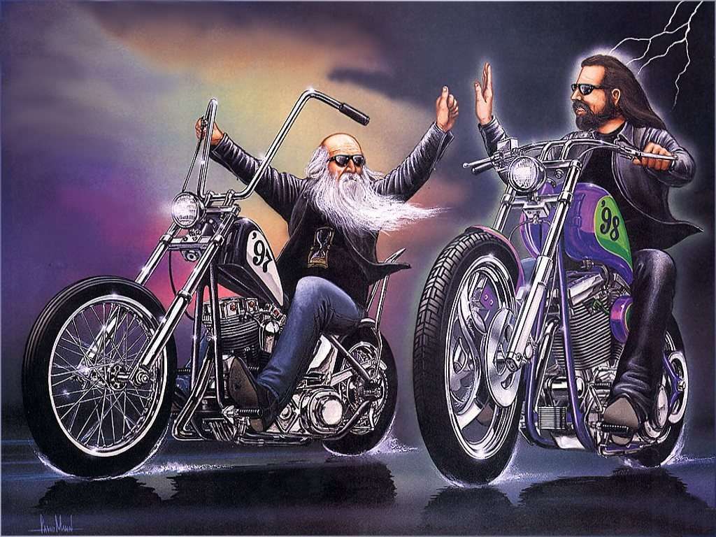 easy rider magazine art chick bike