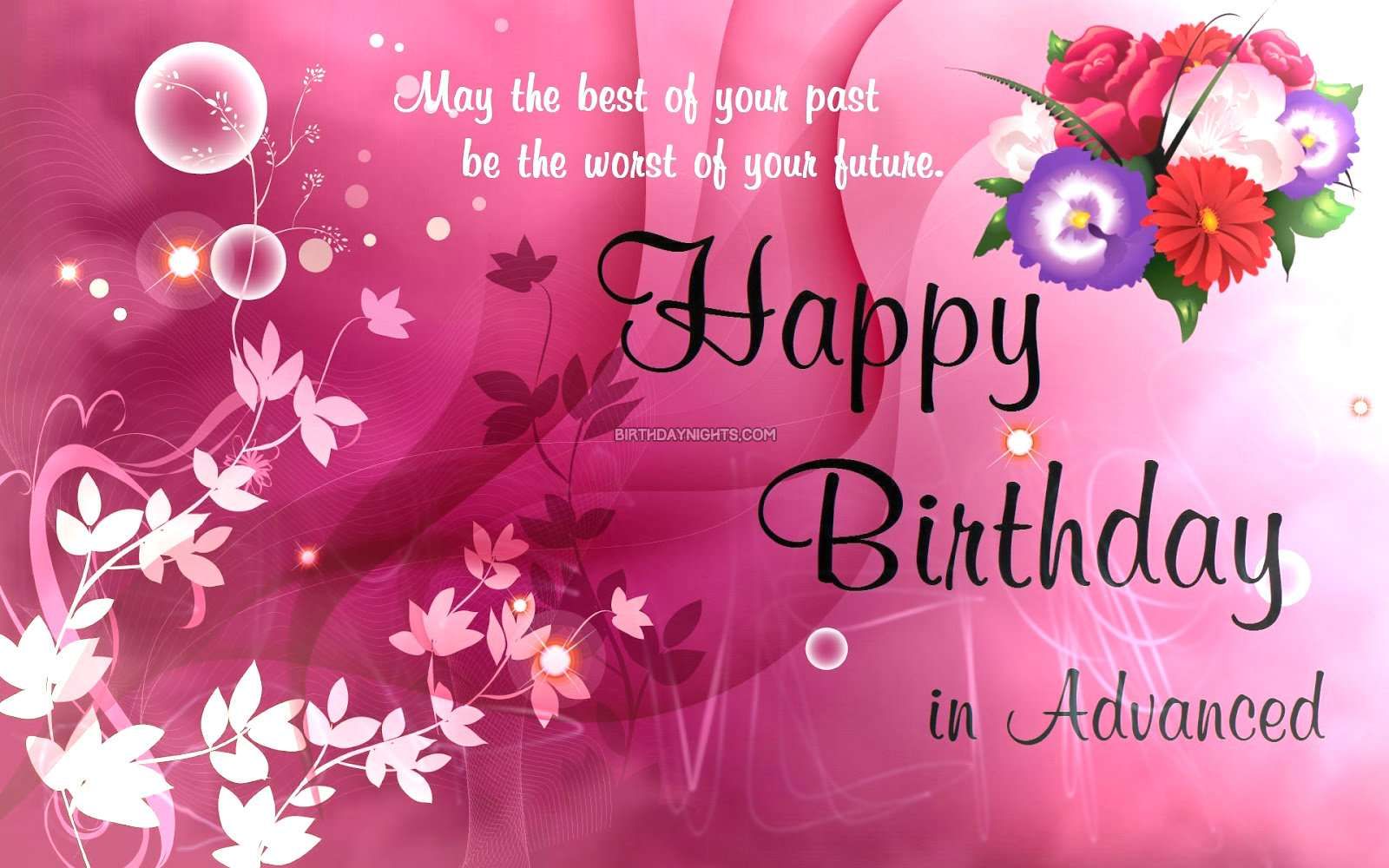 Advance Happy BirtHDay Wishes Pictures Wallpaper