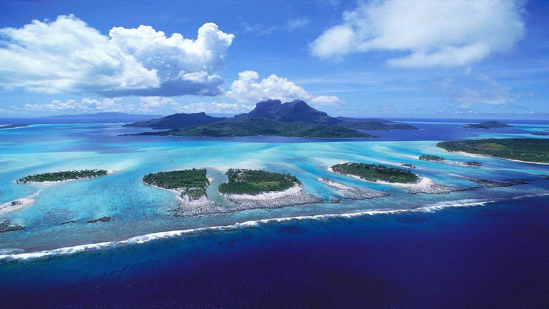 Tropical Islands Blue Ocean Wallpaper Photo