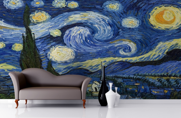 Starry Night By Van Gogh Wallpaper Mural Muralswallpaper Co Uk