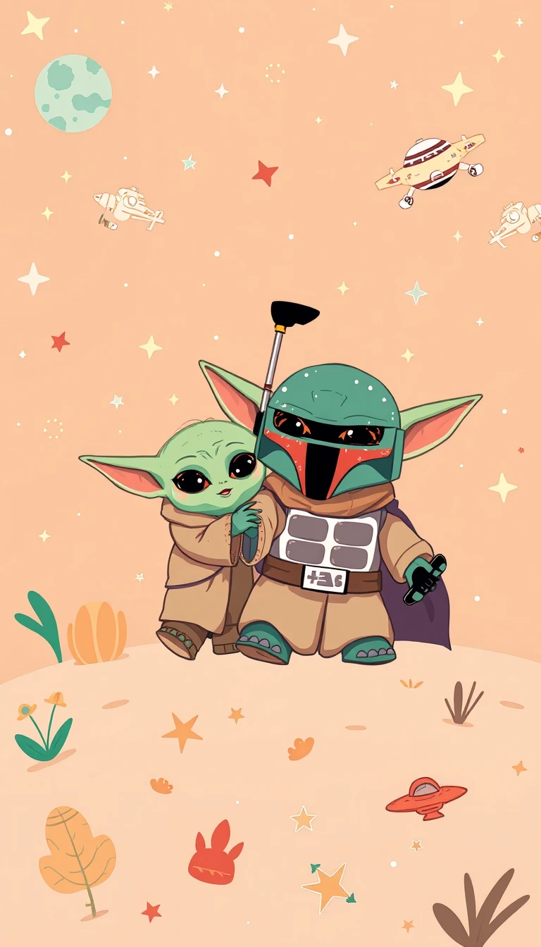 Baby Yoda Boba Wallpaper