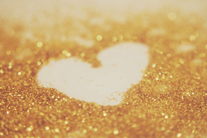 Gold Glitter Heart Wallpaper Love Favim