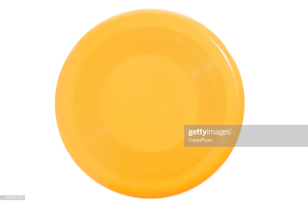 Bright Yellow Frisbee On White Background Stock Photo Getty Image