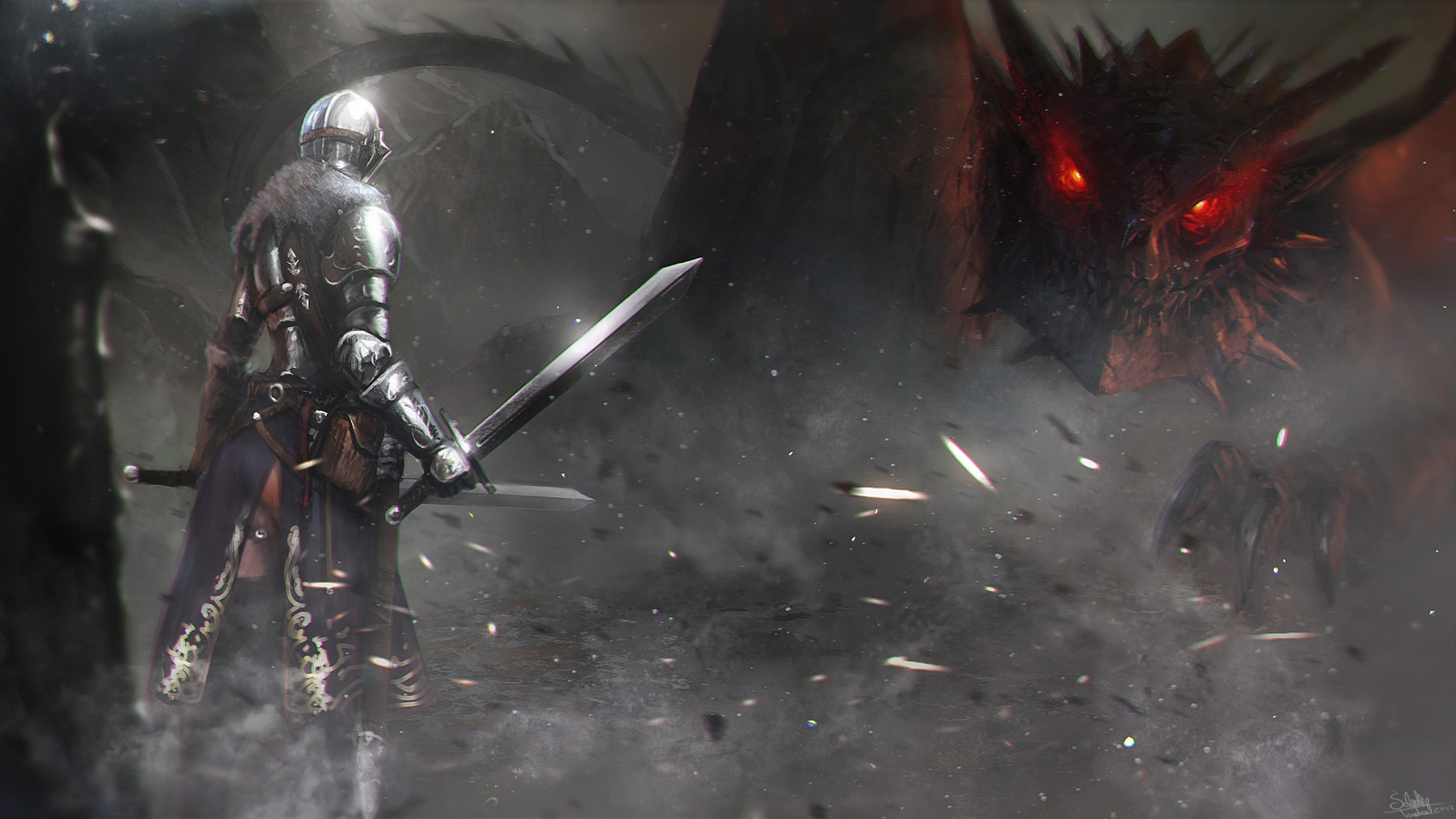 dark souls 2 II game dragon knight hd wallpaper image picture