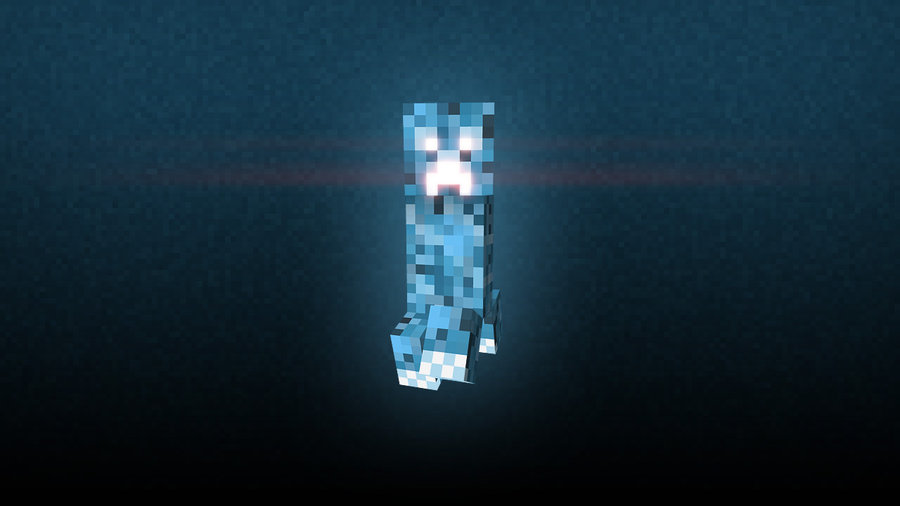Find more Minecraft Blue Creeper Wallpaper Blue creeper by luker87. 